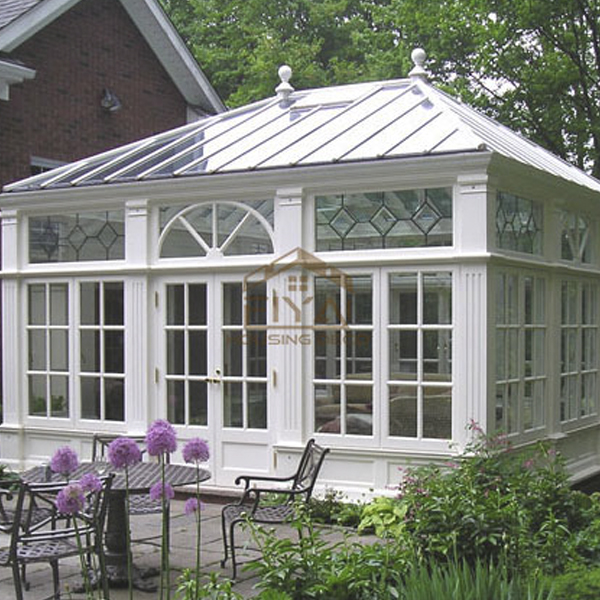 Outdoor Gable Roof Aluminium frame Glass House Ins