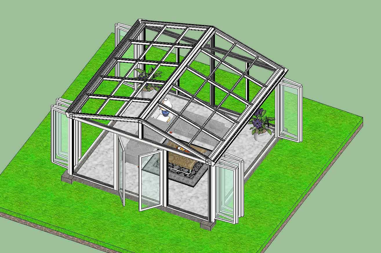 3D Design for free standing alumnium glass sunroom1.png