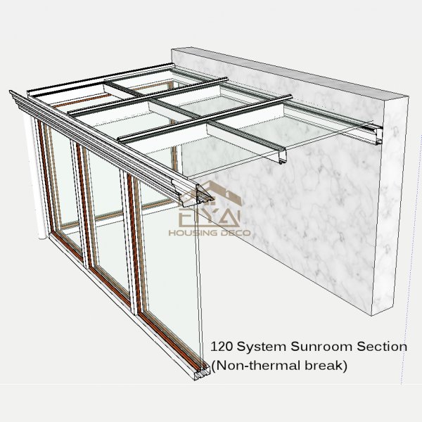 Beautiful Curved Roof Aluminum Conservatory Double Tempered 