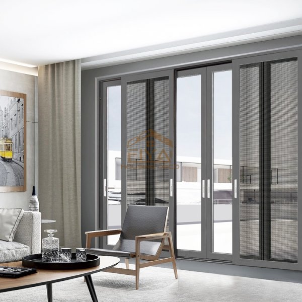 93 System aluminum sliding door with covering fram